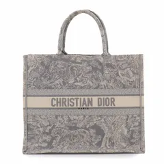 クリスチャン ディオール Christian Dior トワルドゥジュイ ブック トート ラージ バッグ キャンバス グレー エクリュ M1286ZTDT 90327753のサムネイル