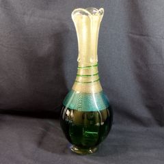 特大39㎝】マルティグラス 王冠フリル口 手作り 伝統工芸 昭和レトロ
