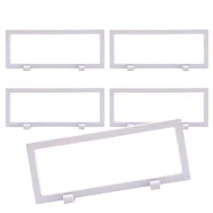 MaT store アクリルケース ディスプレイケース 缶バッジ 収納 鑑賞 台座付き 5個セット (ホワイト)のサムネイル