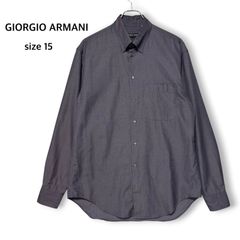 GIORGIO ARMANI ジョルジオアルマーニ 100％シルクシャツ 黒タグ