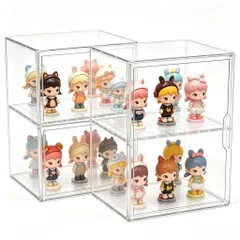 ohbien フィギュアケース アクリル 2個セット UVカット ディスプレイケース マグネット式扉 幅30.2*奥行25*高さ40.2cmのサムネイル