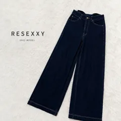 RESEXXY リゼクシー 2025年モデル バックリボン ワイドデニムパンツ インディゴ S ハイウエストのサムネイル