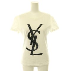 イヴ・サンローラン ベルベットYSLロゴ Tシャツ - メルカリ