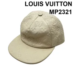 ● ルイヴィトン LOUIS VUITTON キャップ キャスケット クイル 帽子 モノグラム  白 牛革 メンズ 6V795のサムネイル