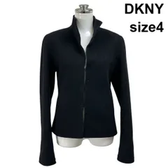 ■ ダナキャランニューヨーク DKNY コート ジャケット アウター ショート丈 長袖 ホック留め 黒 アンゴラ ウール 4 S～M レディース S6H694のサムネイル