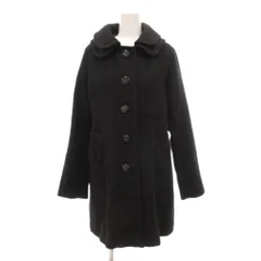 オリーブデオリーブ OLIVE des OLIVE 美品 コート 黒 ブラック 丸襟 長袖 ボタンフロント /OB ■ECF006のサムネイル