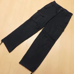 ^790★ LACOSTE ラコステ 綿100 コットン リップストップ カーゴパンツ サイズ 76 ダークネイビー ミリタリーパンツ 古着 ★のサムネイル