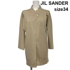 ◆ ジルサンダー JIL SANDER ニットカーディガン コーディガン 長袖 モックネック ベージュ カシミア シルク 34 S 7号 レディース S6H685のサムネイル