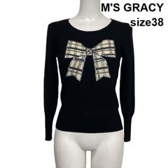 M'S GRACY✨エムズグレイシー ボーダー切替ニットトップス38 - メルカリ