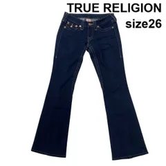 ◆ トゥルーレリジョン TRUE RELIGION デニムパンツ フレアデニム ブーツカット JOEY ローライズ 綿混 26 S～M 7～9号 レディース S6H724のサムネイル