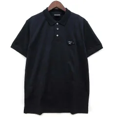 未使用品 エンポリオアルマーニ EMPORIO ARMANI 取り外し交換可能 イーグル ロゴ ワッペン ポロシャツ 半袖 ネイビー 紺 L 3K1FC5 1JTUZのサムネイル