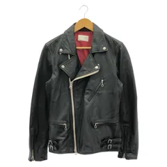 【中古】LHP　レザーライダースジャケット　ヤギ革　ブラック　サイズM エルエイチピー[17]のサムネイル