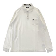 新品 Munsingwear 長袖ポロシャツ ホワイト L 千鳥格子柄 日本製