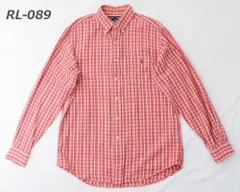 ［USED］Ralph Lauren Sport ラルフローレン スポーツ ヘリンボーンツイル ボタンダウンカラーシャツ 襟裏ボタン サイズ：M [RL-089]のサムネイル