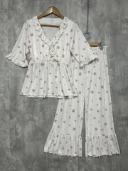 PEACH JOH ピーチジョン バラ セパレート パンツ ルームウェア sizeM-L/ピンク ■■ レディースのサムネイル