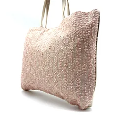 【美品✨】MENARD Pink Tweed Flat Novelty Tote Bag Ladies メナード ピンク ツイード フラット ノバリティー トートバッグ レディース A4のサムネイル