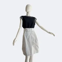 JIL SANDER ジルサンダー スカート ベージュ ひざ丈 シルク混のサムネイル