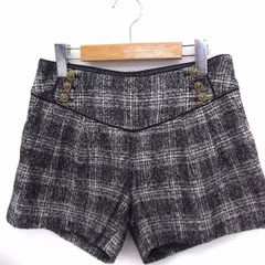 ミッシュマッシュ MISCH MASCH パンツ チェック ショート ウール 飾りボタン 38 グレー 灰 /FT4のサムネイル
