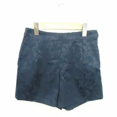 ミッシュマッシュ MISCH MASCH パンツ ショート 総柄 サイドジップ 薄手 38 紺 ネイビー /TT28のサムネイル
