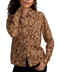 ラッキーブランド レディース トップス シャツ ボタンダウン プリント ダウン Lucky Brand Womens Printed Western Button Down Top Brown Mulのサムネイル