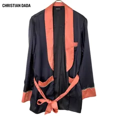 CHRISTIAN DADA ガウンコート 48 ブラックxオレンジ  【値下げ交渉歓迎】のサムネイル