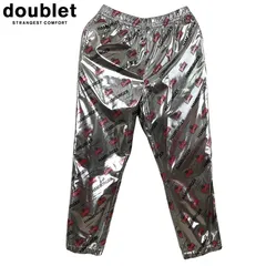 Doublet HAMBURGER WRAPRING PANTS 総柄プリントパンツ ハット付き S シルバーxレッドxブラック  【値下げ交渉歓迎】のサムネイル