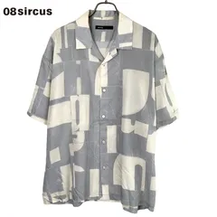 08sircus Cu/C alphabet tile print shirt 5 グレー  【値下げ交渉歓迎】のサムネイル