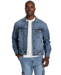 ゲス メンズ アウター ジャケット・ブルゾン GUESS Mens Relaxed Trucker Jacket Volleyのサムネイル