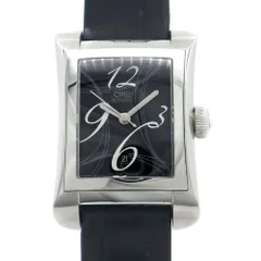 内部点検済 ORIS オリス レクタンギュラー 7620 デイト 50m防水 裏スケ 黒 ブラック SS ステンレス 純正ベルト 純正尾錠 レディース 自動巻き【6ヶ月保証】【腕時計】【中古】のサムネイル