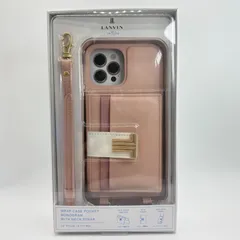 LANVIN en Bleu ランバンオンブルー iPhone13 Pro Max ケース ショルダーストラップ付き ピンク 箱付きのサムネイル