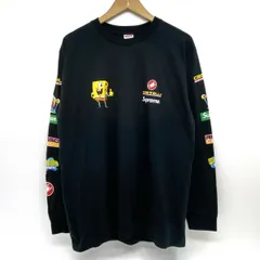 Supreme シュプリーム Sponge Bob Castelli Racing L/S Tee スポンジボブ カステリ レーシング 長袖 Tシャツ Lサイズ　※中古のサムネイル