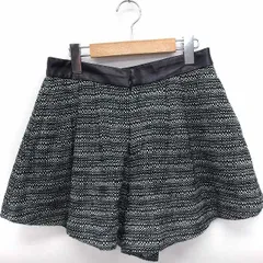 ツモリチサト TSUMORI CHISATO パンツ ショート フレア 柄 ウエストレザー 2 ブラック 黒 ホワイト 白 /FT32のサムネイル