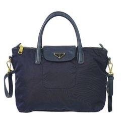 本物 プラダ PRADA ナイロン レザー 2WAY ショルダーバッグ トート