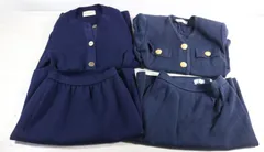 【ト足】イヴサンローラン YSL Yves Saint Laurent カーディガン スカート 2点セット レディース Mサイズ 7号 9号 ネイビー系 CA0M07001のサムネイル