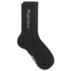 ネイバーフッド メンズ アンダーウェア 靴下 ロゴ Neighborhood Logo Socks Black ブラックのサムネイル