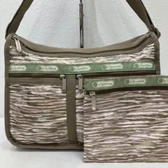 6115　LeSportsac　レスポートサック　デラックスエブリデイ　ポーチ　ショルダーバッグ　ベージュ　レディース　軽量のサムネイル