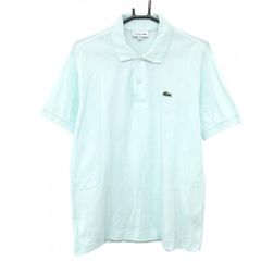 ラコステ 半袖ポロシャツ ライトブルー 胸ロゴ メンズ US-M ゴルフウェア LACOSTE