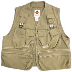 80年代 Columbia コロンビア フォトグラファーベスト アウトドア ベージュ(メンズ L)中古 古着 Y5530のサムネイル