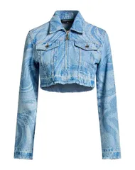 パトリツィア ペペ レディース アウター ジャケット・ブルゾン デニムブルゾン PATRIZIA PEPE Blue ブルーのサムネイル