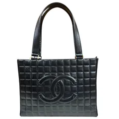 シャネル チョコバー トートバッグ ラムスキン ブラック レディース CHANEL 中古 シャネルのサムネイル