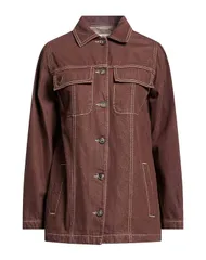 トラサルディ レディース アウター ジャケット・ブルゾン デニムブルゾン TRUSSARDI JEANS Brown ブラウンのサムネイル