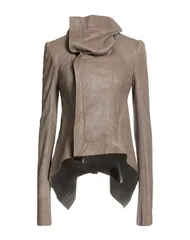 リックオウエンス レディース アウター ジャケット・ブルゾン レザーブルゾン RICK OWENS Taupe トープのサムネイル