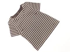 DAKS ダックス ボーダー Vネック カットソー size38/茶 ■◆ レディースのサムネイル