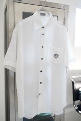 90s VERSACE JEANS COUTURE cotton White shirt ベェルサーチ ハイ