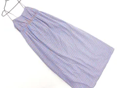 FREAK'S STORE フリークスストア チェック ロング キャミソール ワンピース sizeF/ブルーｘオレンジ ■◆ レディースのサムネイル
