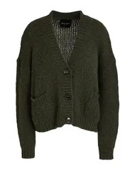 ロベルトコリーナ レディース アウター カーディガン ROBERTO COLLINA Dark Green グリーンのサムネイル