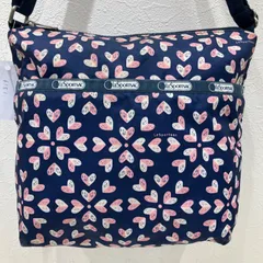 6151　LeSportsac　レスポートサック　ショルダーバッグ　ネイビー　紺　ハート　レディース　軽量のサムネイル