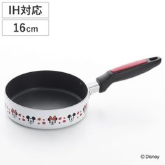 フライパン 16cm IH対応 ミッキー＆ミニー （ ガス火対応 ふっ素加工 フッ素加工 軽い 16センチ フッ素コーティング アルミ製 軽量 可愛い キャラクター かわいい 調理器具 )