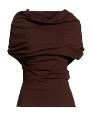 リックオウエンス レディース トップス Tシャツ RICK OWENS Chocolate Brown ブラウンのサムネイル