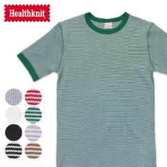 ヘルスニット【Healthknit】602S ベーシックワッフル クルーネック 半袖 Tシャ ツ 無地 トップス サーマル メンズ レディースのサムネイル